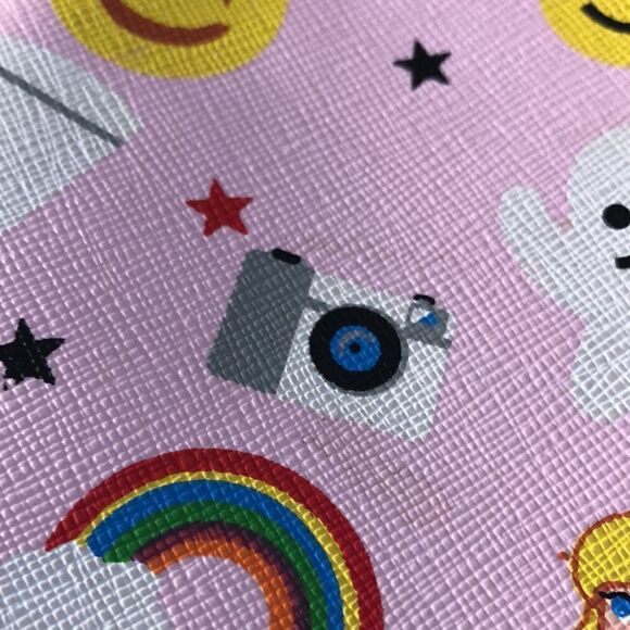 Emoji Clutch 🌈 👻 😎 🌵 🍒 💯 💅 Vegan 🌱 secure Zip closure. - Picture 15 of 16